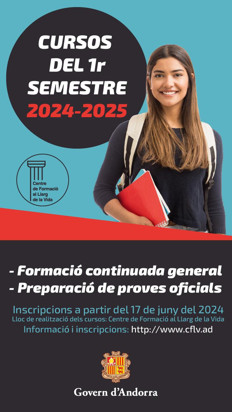 Període d'inscripcions a cursos i proves oficials del 1r semestre curs 2024-2025